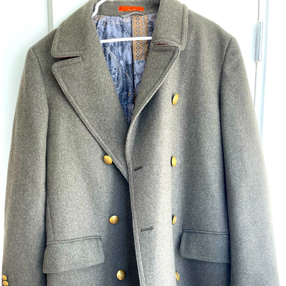 Absolutely brand new, never worn gorgeous military style pea coat by Talia.